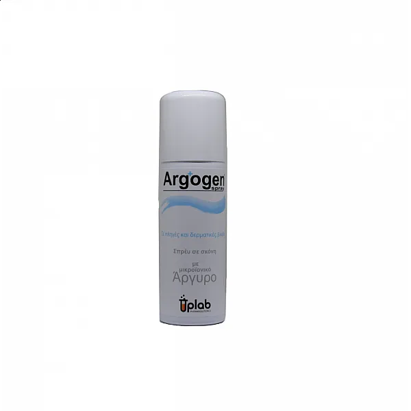Uplab Pharmaceuticals Argogen Spray Σπρέυ Σε Σκόνη Με Μικροϊονικό Άργυρο Για Πληγές & Δερματικές Βλάβες 125ml