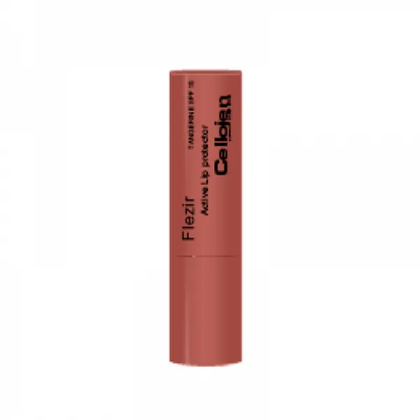 Cellojen Flezir Lip Protector Spf15 Εντατική Προστασία για Κατεστραμμένα, Αφυδατωμένα, Σκασμένα Χείλη 4gr - Tangerine
