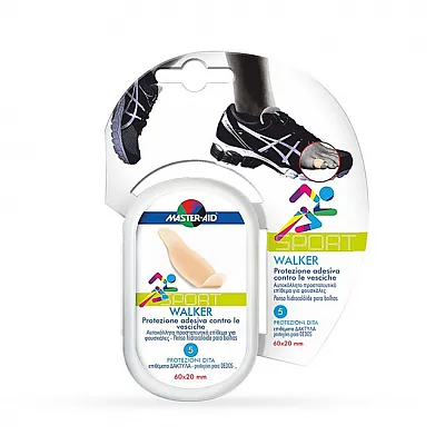 Master Aid Sport Walker Αυτοκόλλητα Προστατευτικά Επιθέματα για Φουσκάλες στα Δάχτυλα των Ποδιών 5 Τμχ.