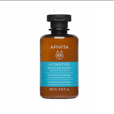 Apivita Moisturizing Shampoo with Hyaluronic Acid, 250ml