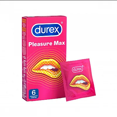 Durex Pleasuremax με Ραβδώσεις & Κουκίδες για μεγαλύτερη απόλαυση, 6τμχ