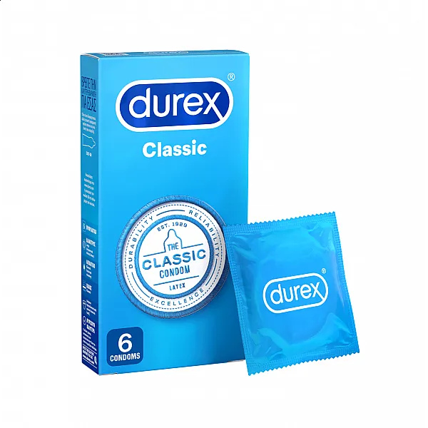 Durex Classic The Beloved Original Προφυλακτικά Με Ήπια Λίπανση, 6 τεμ